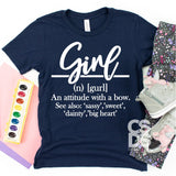 Screen Print Transfer - Girl Definition YOUTH - White