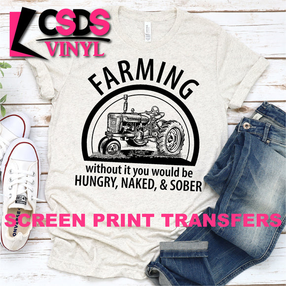 Screen Print Transfer - Without Farming - Black