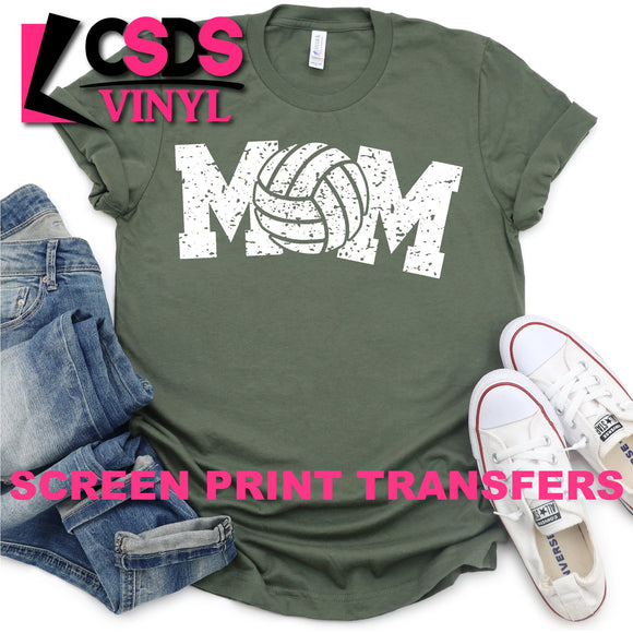 Screen Print Transfer - Volleyball Mom - White