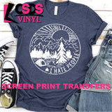 Screen Print Transfer - Camping I Hate People - White