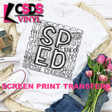 Screen Print Transfer - SPED Typography - Black