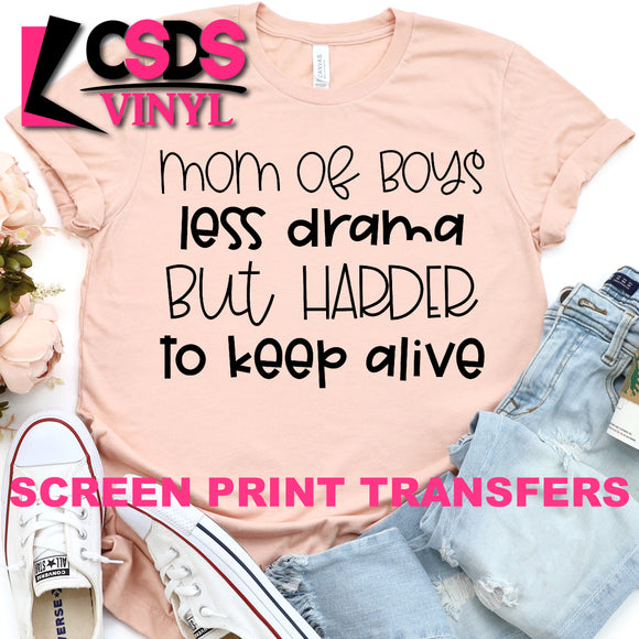 Screen Print Transfer - Mom of Boys - Black