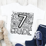Screen Print Transfer - 7th Grade Typography YOUTH - Black DISCONTINUED