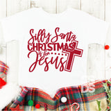 Screen Print Transfer - Christmas is for Santa YOUTH - Red