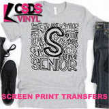 Screen Print Transfer - Senior Typography - Black