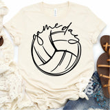 Screen Print Transfer - Game Day Volleyball - Black