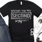 Screen Print Transfer - Defend the Second - Grey