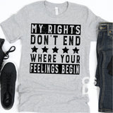 Screen Print Transfer - My Rights Don't End - Black