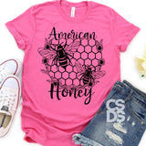 Screen Print Transfer - American Honey - Black