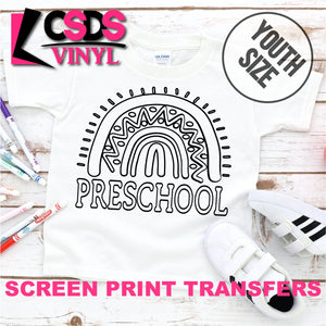 Screen Print Transfer - Preschool Coloring Page YOUTH - Black