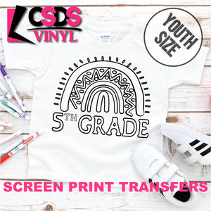 Screen Print Transfer - 5th Grade Coloring Page YOUTH - Black DISCONTINUED
