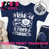 Screen Print Transfer - Masked and Ready for 3rd Grade YOUTH - White DISCONTINUED