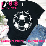 Screen Print Transfer - Game Day Soccer - White