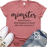 Screen Print Transfer - Momster Definition - Black