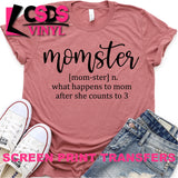 Screen Print Transfer - Momster Definition - Black