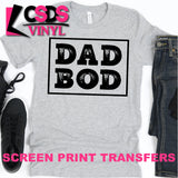 Screen Print Transfer - Dad Bod - Black