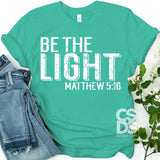 Screen Print Transfer - Distressed Be the Light - White