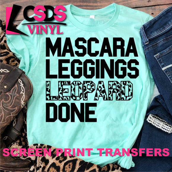 Screen Print Transfer - Mascara Leggings Leopard Done - Black