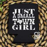 Screen Print Transfer - Just a Small Town Texas Girl POCKET 4 PACK - White