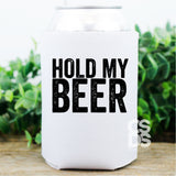 Screen Print Transfer - Hold My Beer POCKET 4 PACK - Black