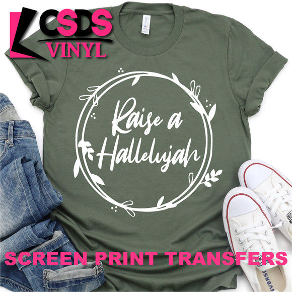 Screen Print Transfer - Raise a Hallelujah 2 - White