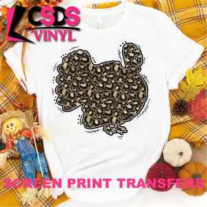 Screen Print Transfer - Leopard Turkey - Full Color *HIGH HEAT*