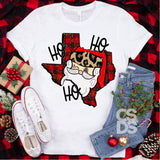 Screen Print Transfer - Texas Santa Ho Ho Ho - Full Color *HIGH HEAT*