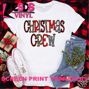 Screen Print Transfer - Christmas Crew Leopard - Full Color *HIGH HEAT*