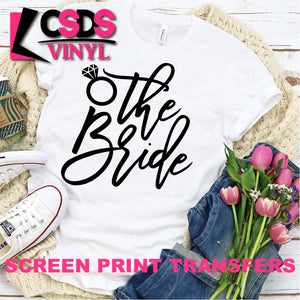 Screen Print Transfer - The Bride - Black