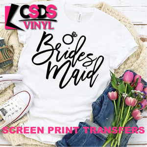 Screen Print Transfer - Bridesmaid - Black