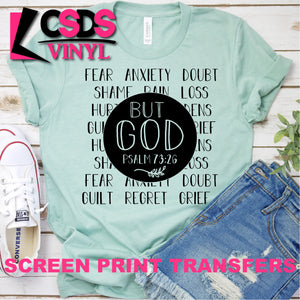 Screen Print Transfer - But God - Black