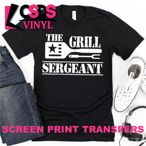 Screen Print Transfer - The Grill Sergeant - White