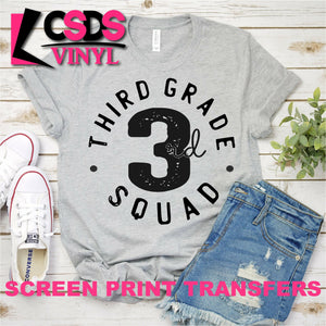Screen Print Transfer - 3rd Grade Squad - Black