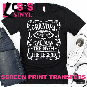 Screen Print Transfer - Grandpa No. 1 - White