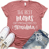 Screen Print Transfer - The Best Moms - White