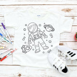 Screen Print Transfer - Astronaut Coloring Page YOUTH - Black
