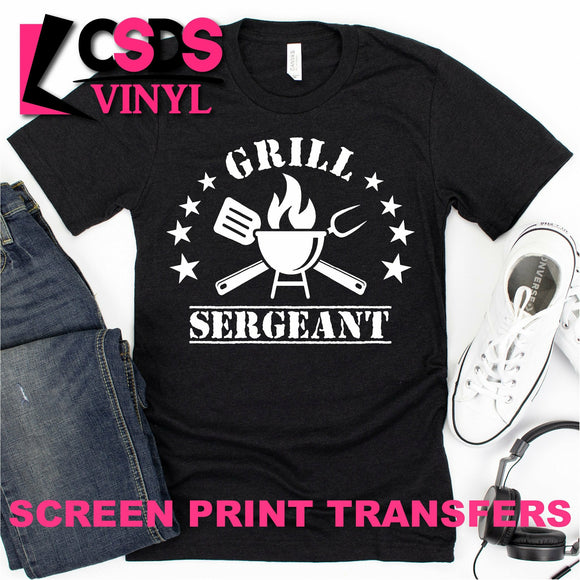 Screen Print Transfer - Grill Sergeant - White
