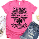 Screen Print Transfer - Nurse Official Job Title - Black