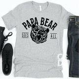 Screen Print Transfer - Papa Bear - Black