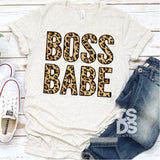 Screen Print Transfer - Leopard Boss Babe - Full Color *HIGH HEAT* DISCONTINUED