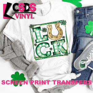 Screen Print Transfer - Luck - Full Color