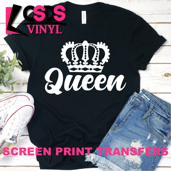 Screen Print Transfer - Queen - White