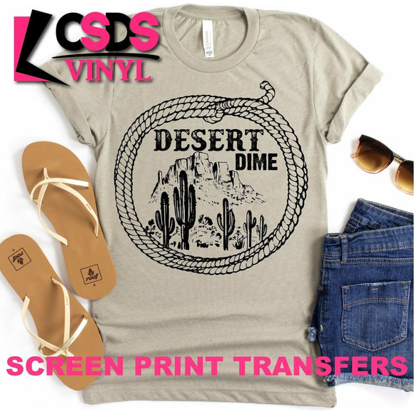 Screen Print Transfer - Desert Dime - Black