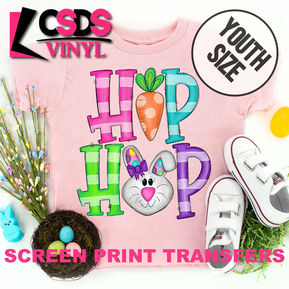 Screen Print Transfer - Hip Hop Girl Bunny YOUTH - Full Color *HIGH HEAT*