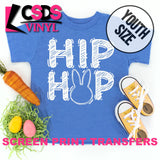Screen Print Transfer - Hip Hop Bunny YOUTH - White