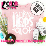 Screen Print Transfer - Miss Hops A Lot YOUTH - White