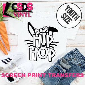 Screen Print Transfer - Hip Hop Girl Coloring Page YOUTH - Black