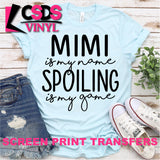 Screen Print Transfer - Mimi is My Name - Black