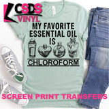 Screen Print Transfer - My Favorite Essential Oil - Black