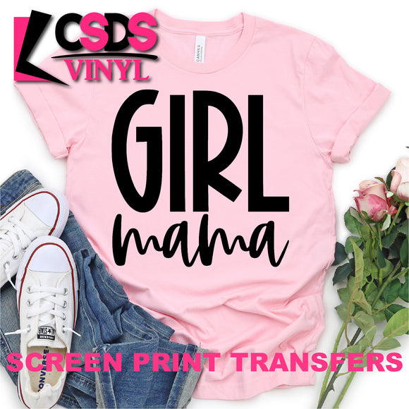 Screen Print Transfer -  Girl Mama - Black